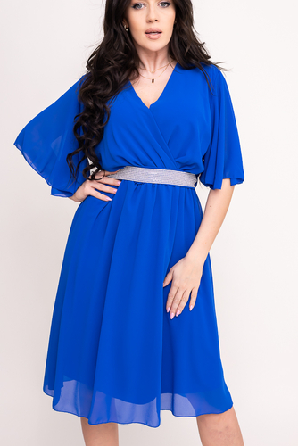 Chabrowa Sukienka szyfonowa z paskiem SEMELIA