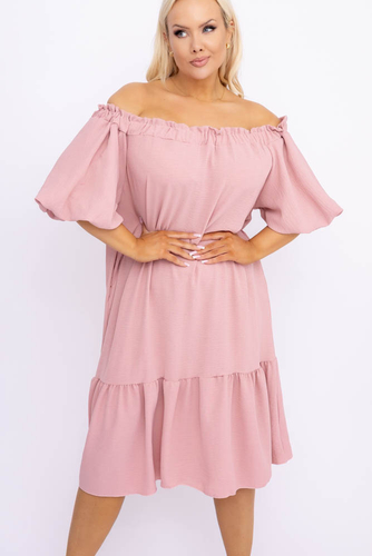 Pudroworóżowa Sukienka SENEZI