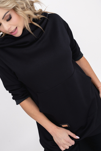 Czarna Bluza z kapturem