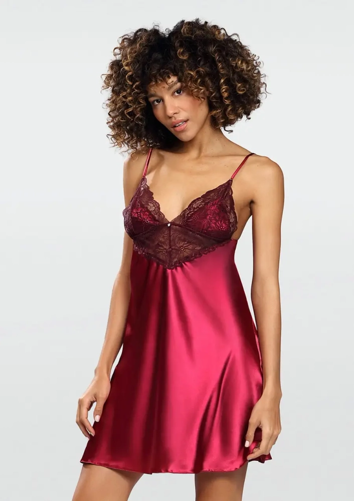 Maroon Satin Petticoat