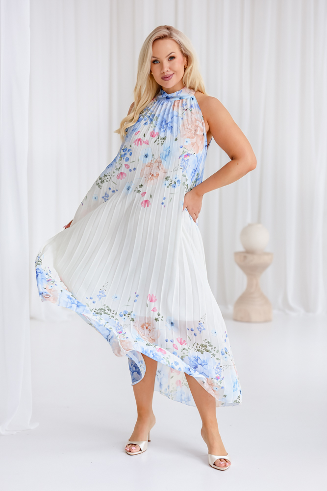 Sukienka szyfonowa plisowana Wzór 2