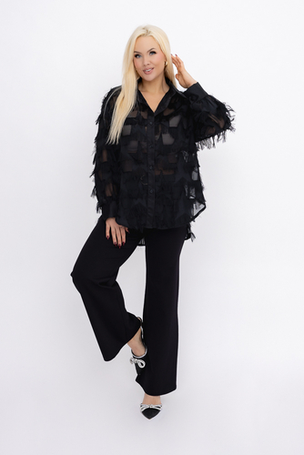 Czarna Koszula prześwitująca