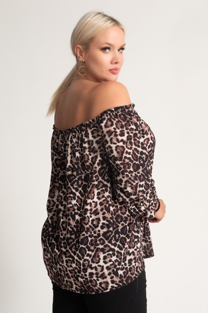 NENSI blouse with ruffled sleeves Pattern 3