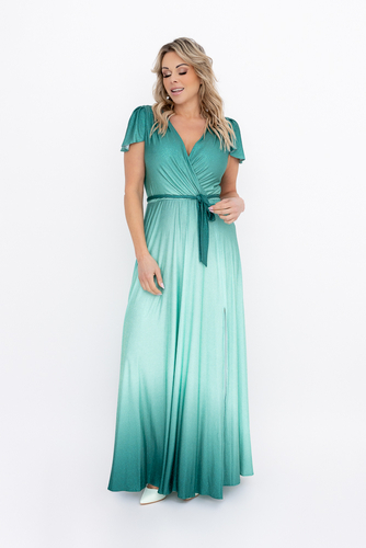 Cornflower Brocade Dress