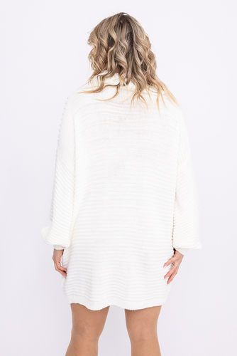 Śmietanowa Tunika sweterkowa MARKOZIA