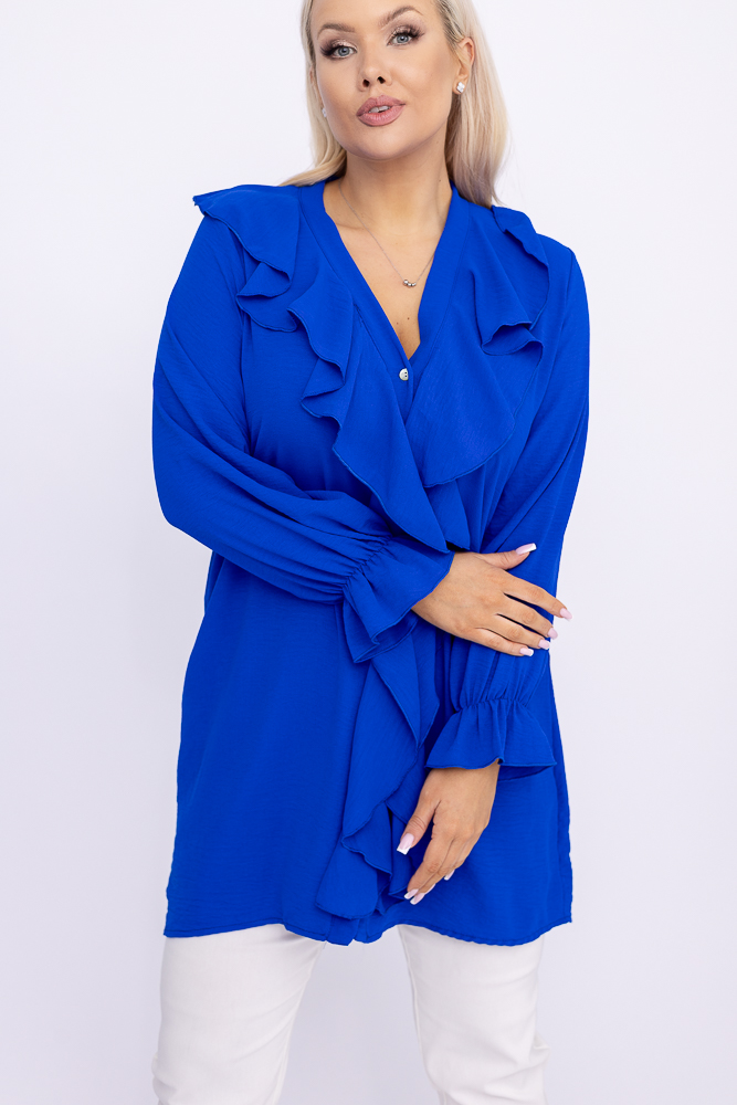 Cornflower Tunic with jabot