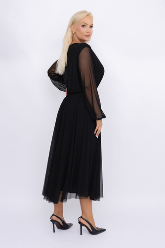  Vestido de malla negro