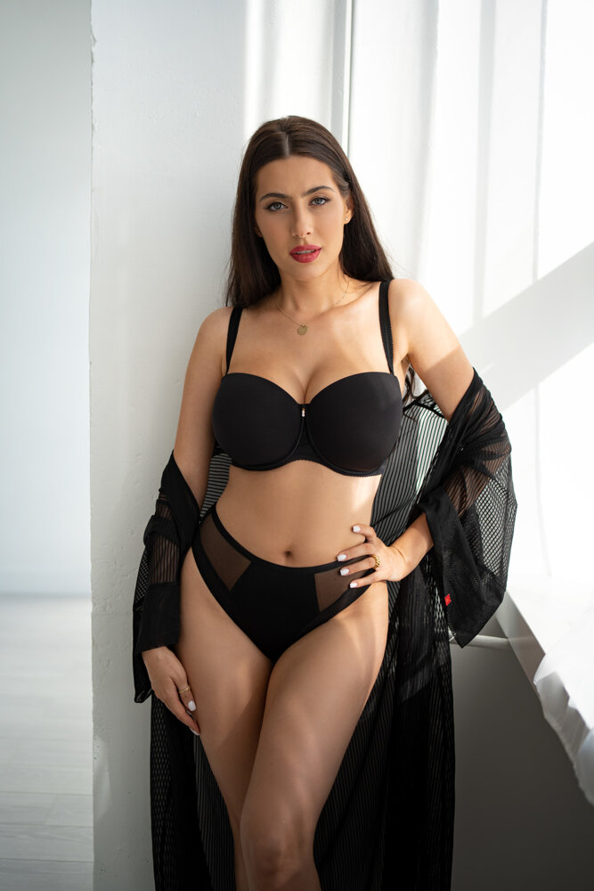 Sujetador balconette MHM negro