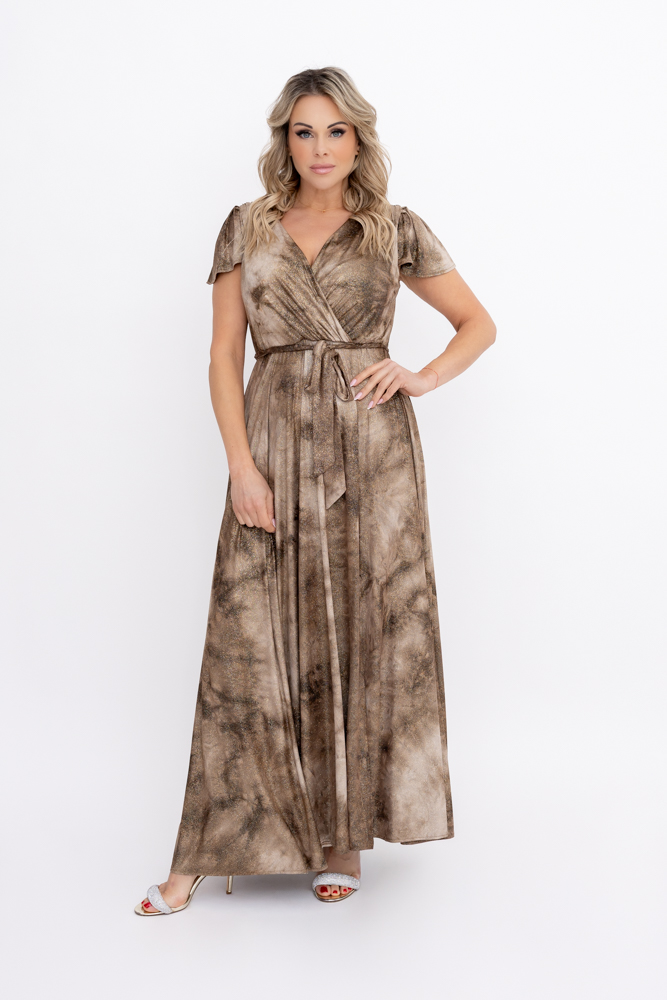 Robe en brocart bleuet