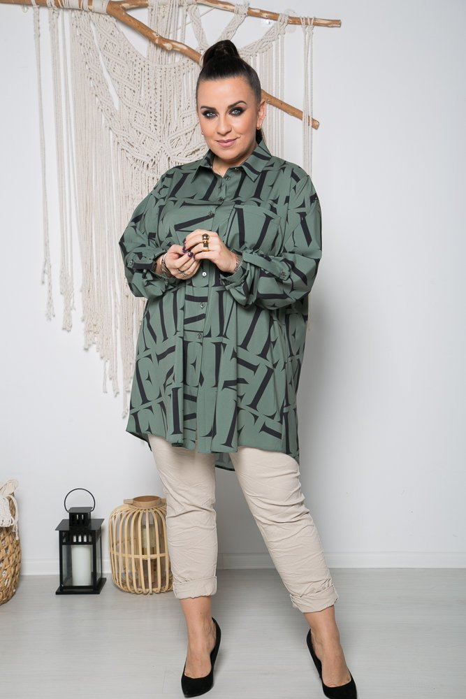 Green FONTANA Plus Size Shirt