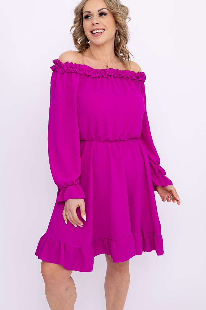 Vestido de volantes morado