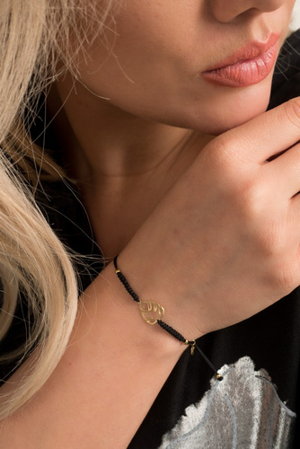  Gold Steel Bracelet on PODI String