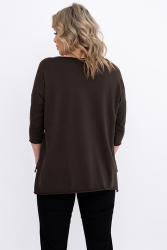 Rødbrun bluse Mønster 1