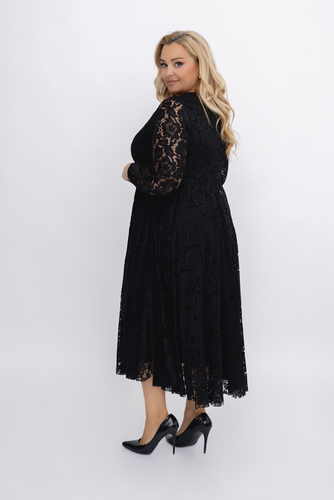 Czarna Sukienka koronkowa