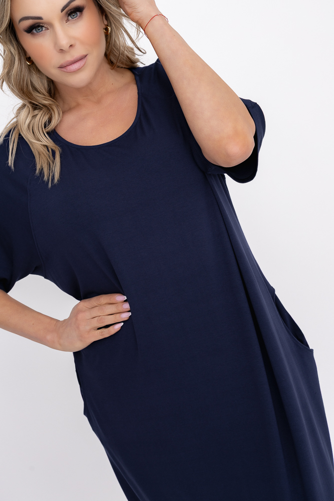 Granatowa Sukienka