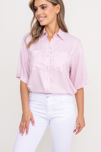 Chemise rose poudré