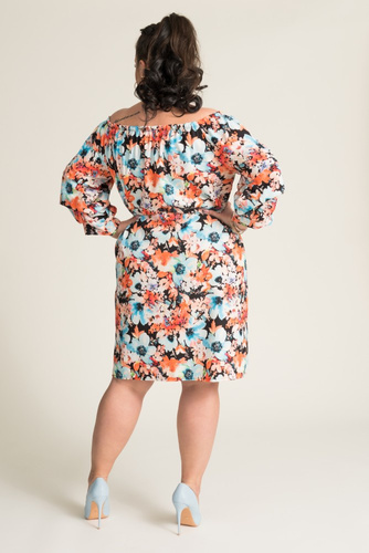 Dress with ruffled sleeves DARLIN Pattern 1
