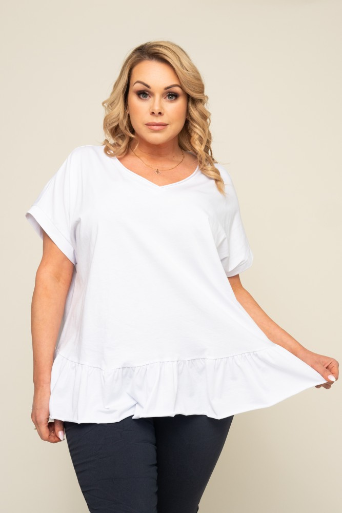  White Blouse with Frill BEYBIN