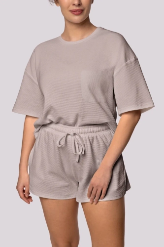 Pyjama mit Shorts Dirty pink