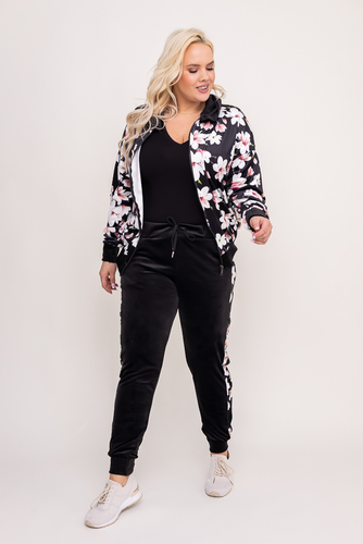 Grey Velour Tracksuit Set KARMENIO