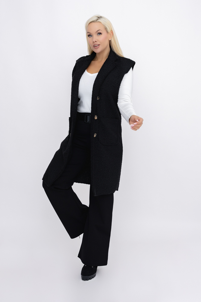 Gilet en peluche noir