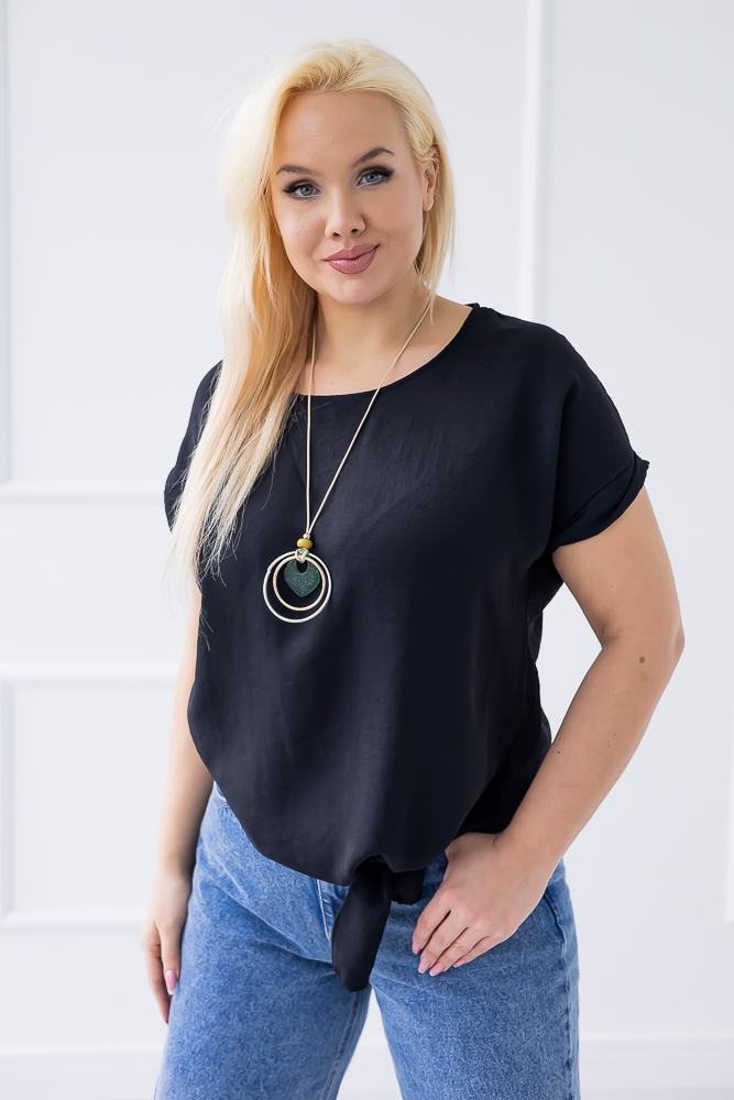 Black Blouse with Pendant FAIRY