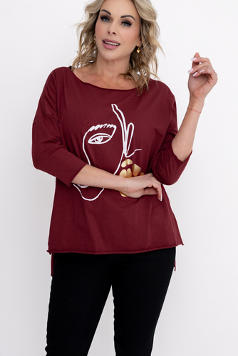 Kastanienbraune Bluse Muster 1