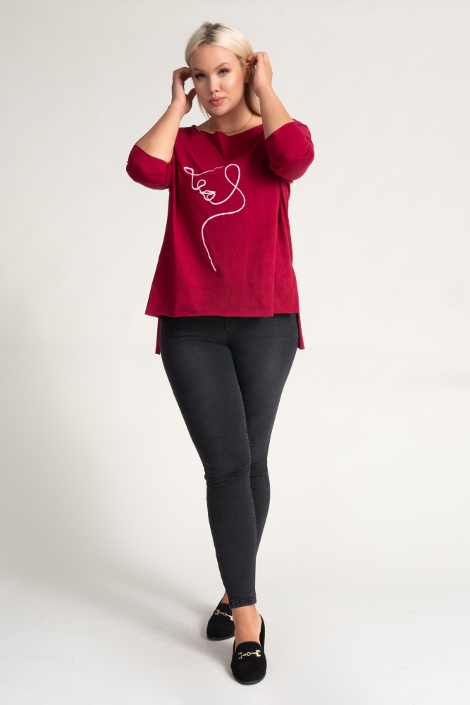 Wiśniowa Bluzka REVUMI Wzór 10