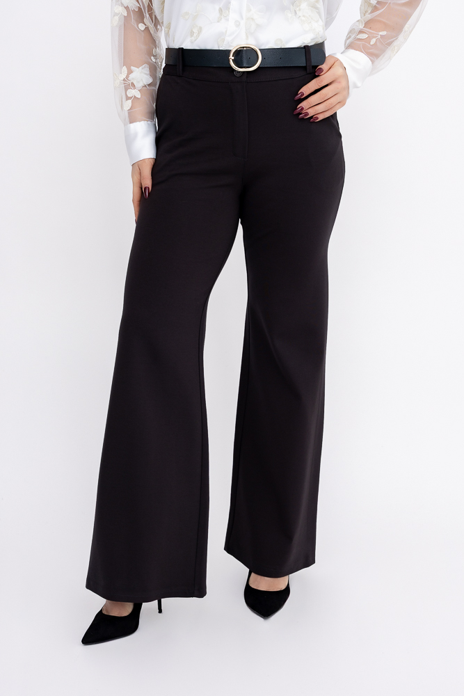 Czekoladowe Spodnie z paskiem