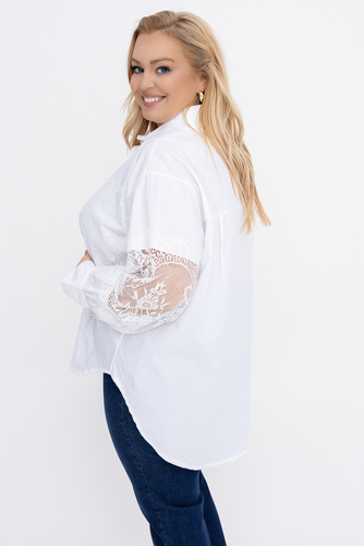 Biała Koszula z koronką