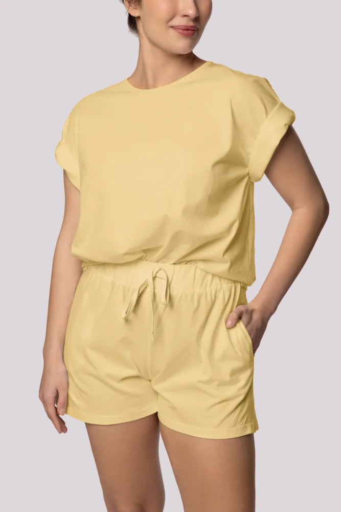 Pyjama jaune avec short