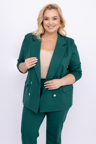 Butelkowozielona Marynarka dwurzędowa MEYVI