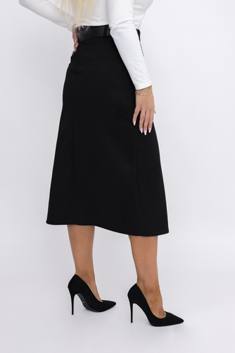 Black Suede Skirt