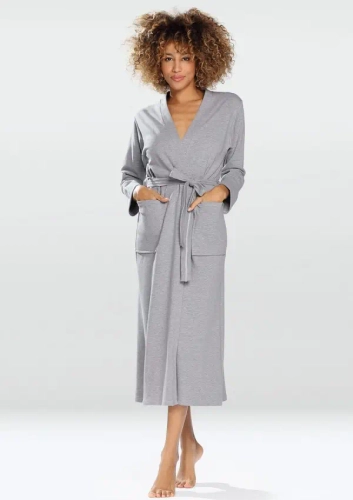 Grey Cotton Bathrobe