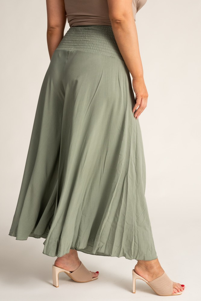 Olive Wide Leg Pants QUENTO