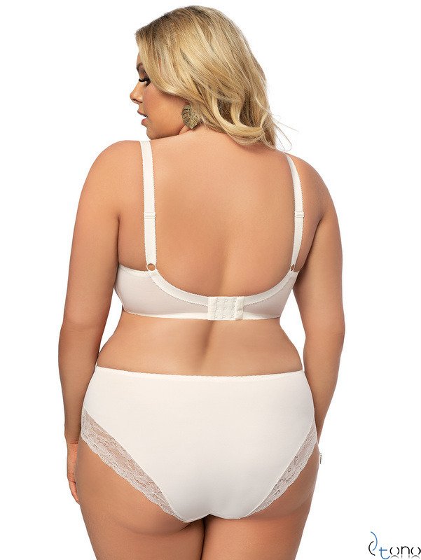 K483 biustonosz usztywniany na drutach ecru PEONY