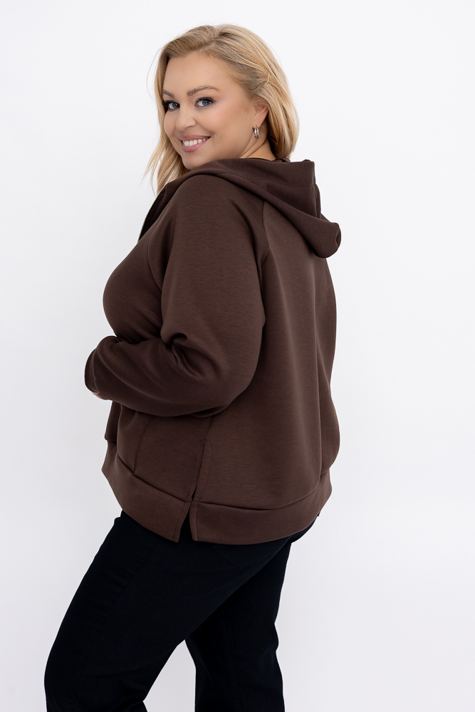  Czekoladowa Bluza z kapturem