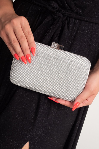 Silver AFTERIO Evening Handbag