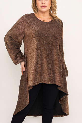 Złota Tunika błyszcząca LEKUZI