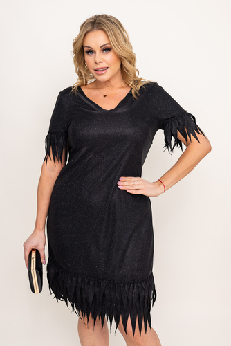 Vestido negro de purpurina 