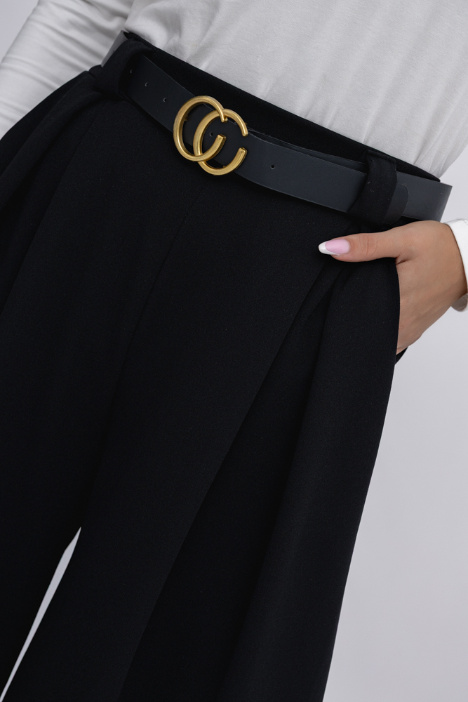 Pantalon noir avec ceinture