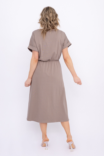 Ciemnobeżowa Sukienka MARISTA