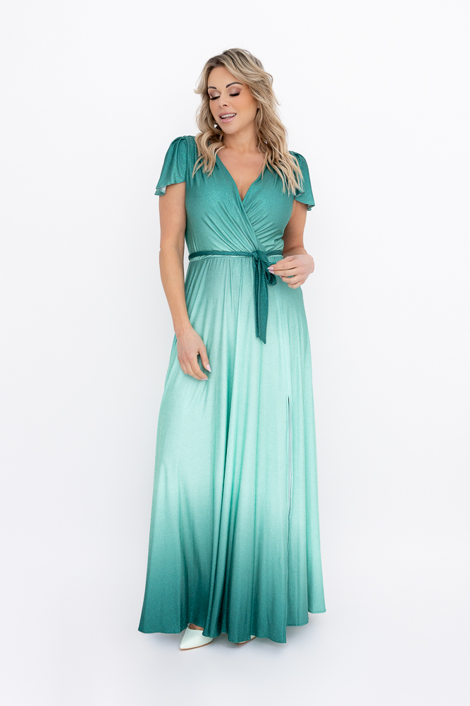 Kornblumen-Brokatkleid