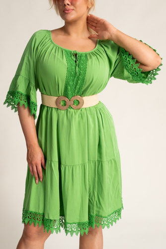 Light green Dress with embroidery MEGIO