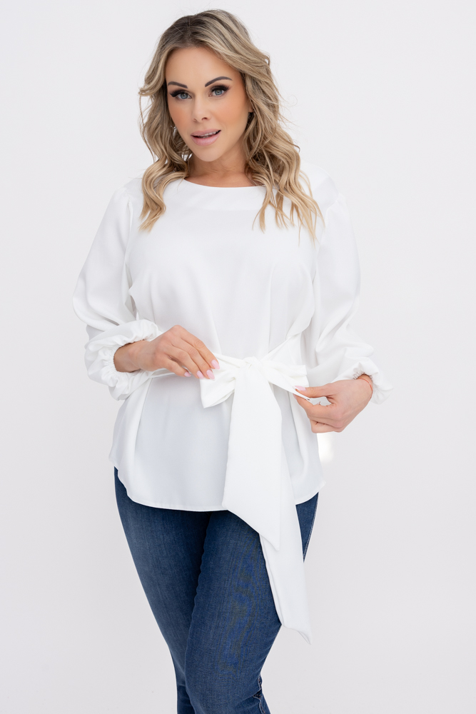 Blusa de chocolate con lazos