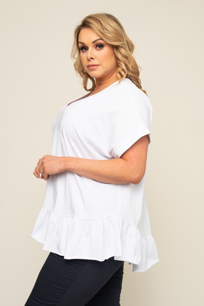  White Blouse with Frill BEYBIN