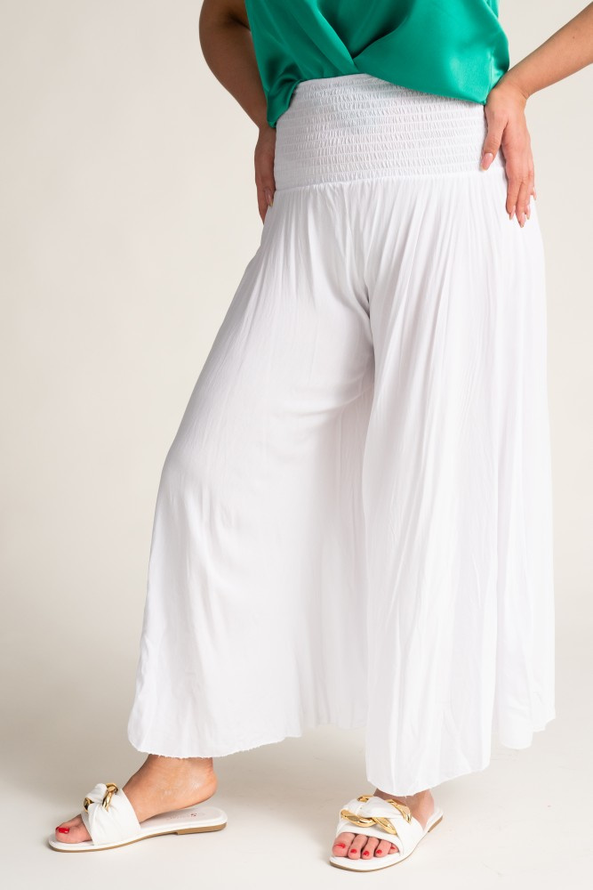  White Wide-Legged Trousers QUENTO