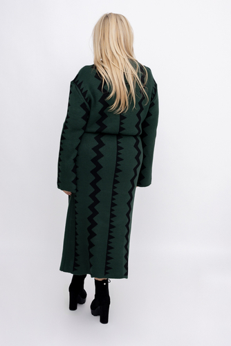 Flaschengrünes Pulloverkleid