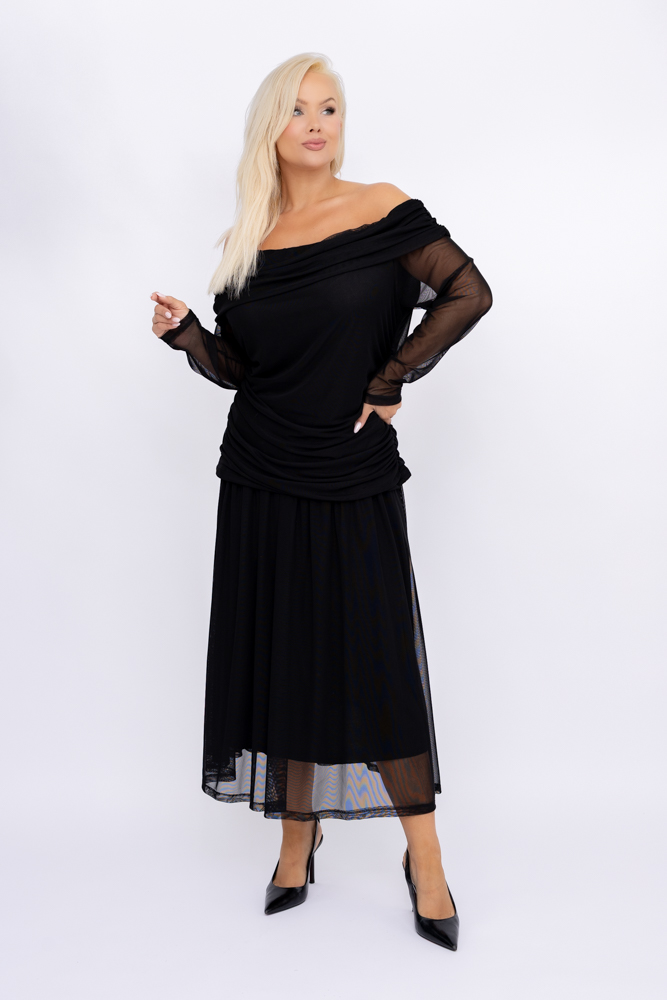  Schwarzes Mesh-Set