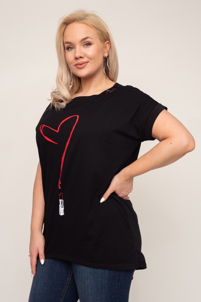 Czarna Bluzka LIPSTI